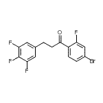 structure of CAS# 898778-39-7, 1-(4-Bromo-2-fluorophenyl)-3-(3,4,5-trifluorophenyl)-1-propanone;4'-bromo-2'-fluoro-3-(3,4,5-trifluorophenyl)propiophenone