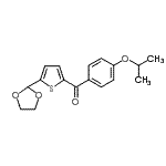 structure of CAS# 898778-40-0, [5-(1,3-Dioxolan-2-yl)-2-thienyl](4-isopropoxyphenyl)methanone;5-(1,3-Dioxolan-2-yl)-2-(4-isopropoxylbenzoyl)thiophene