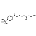 structure of CAS# 898778-44-4, Ethyl 6-[4-(2-methyl-2-propanyl)phenyl]-6-oxohexanoate;ethyl 6-(4-t-butylphenyl)-6-oxohexanoate