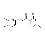 结构式 CAS# 898778-54-6, 1-(2,4-二氯苯基)-3-(3,4,5-三氟苯基)-1-丙酮