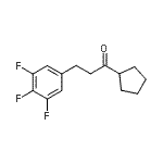 structure of CAS# 898778-75-1, 1-Cyclopentyl-3-(3,4,5-trifluorophenyl)-1-propanone;cyclopentyl 2-(3,4,5-trifluorophenyl)ethyl ketone