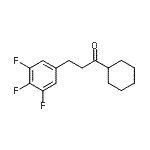 structure of CAS# 898778-77-3, 1-Cyclohexyl-3-(3,4,5-trifluorophenyl)-1-propanone;cyclohexyl 2-(3,4,5-trifluorophenyl)ethyl ketone