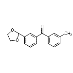 structure of CAS# 898778-83-1, [3-(1,3-Dioxolan-2-yl)phenyl](3-methylphenyl)methanone;3-(1,3-Dioxolan-2-yl)-3'-methylbenzophenone