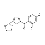 structure of CAS# 898778-88-6, (2,4-Dichlorophenyl)[5-(1,3-dioxolan-2-yl)-2-thienyl]methanone;2-(2,4-Dichlorobenzoyl)-5-(1,3-dioxolan-2-yl)thiophene