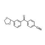 结构式 CAS# 898778-97-7, 4-[3-(1,3-二氧戊环-2-基)苯甲酰基]苯甲腈