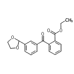 structure of CAS# 898779-00-5, Ethyl 2-[3-(1,3-dioxolan-2-yl)benzoyl]benzoate;2-carboethoxy-3'-(1,3-dioxolan-2-yl)benzophenone