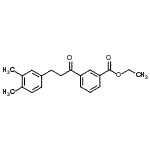 结构式 CAS# 898779-02-7, 乙基3-[3-(3,4-二甲基苯基)丙酰]苯甲酸酯