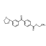 structure of CAS# 898779-06-1, Ethyl 4-[3-(1,3-dioxolan-2-yl)benzoyl]benzoate;4'-carboethoxy-3-(1,3-dioxolan-2-yl)benzophenone
