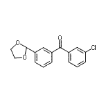 结构式 CAS# 898779-21-0, (3-氯苯基)[3-(1,3-二氧戊环-2-基)苯基]甲酮