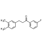 结构式 CAS# 898779-26-5, 3-(3,4-二甲基苯基)-1-(3-氟苯基)-1-丙酮