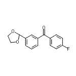 structure of CAS# 898779-27-6, [3-(1,3-Dioxolan-2-yl)phenyl](4-fluorophenyl)methanone;3-(1,3-dioxolan-2-yl)-4'-fluorobenzophenone