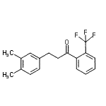 结构式 CAS# 898779-61-8, 3-(3,4-二甲基苯基)-1-[2-(三氟甲基)苯基]-1-丙酮