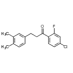 结构式 CAS# 898779-73-2, 1-(4-氯-2-氟苯基)-3-(3,4-二甲基苯基)-1-丙酮