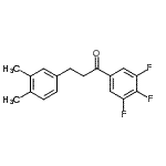 结构式 CAS# 898779-91-4, 3-(3,4-二甲基苯基)-1-(3,4,5-三氟苯基)-1-丙酮