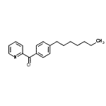 structure of CAS# 898779-98-1, (4-Heptylphenyl)(2-pyridinyl)methanone;2-(4-Heptylbenzoyl)pyridine