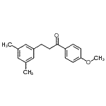结构式 CAS# 898780-20-6, 3-(3,5-二甲基苯基)-1-(4-甲氧基苯基)-1-丙酮