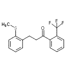 结构式 CAS# 898780-22-8, 3-[2-(甲硫基)苯基]-1-[2-(三氟甲基)苯基]-1-丙酮