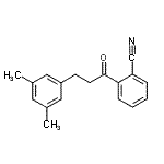 结构式 CAS# 898780-23-9, 2-[3-(3,5-二甲基苯基)丙酰]苯甲腈