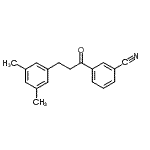 结构式 CAS# 898780-26-2, 3-[3-(3,5-二甲基苯基)丙酰]苯甲腈