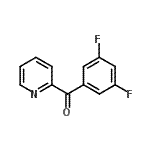 structure of CAS# 898780-30-8, (3,5-Difluorophenyl)(2-pyridinyl)methanone;2-(3,5-Difluorobenzoyl)pyridine