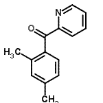 structure of CAS# 898780-45-5, (2,4-Dimethylphenyl)(2-pyridinyl)methanone;2-(2,4-Dimethylbenzoyl)pyridine;2,4-dimethylphenyl 2-pyridyl ketone;MFCD04037253