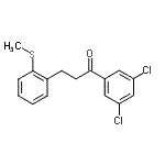 structure of CAS# 898780-55-7, 1-(3,5-Dichlorophenyl)-3-[2-(methylsulfanyl)phenyl]-1-propanone;3',5'-dichloro-3-(2-thiomethylphenyl)propiophenone
