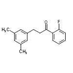 structure of CAS# 898780-82-0, 3-(3,5-Dimethylphenyl)-1-(2-fluorophenyl)-1-propanone;3-(3,5-dimethylphenyl)-2'-fluoropropiophenone