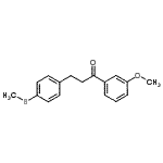 结构式 CAS# 898780-83-1, 1-(3-甲氧基苯基)-3-[4-(甲硫基)苯基]-1-丙酮