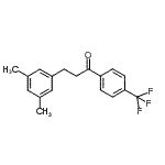 structure of CAS# 898780-88-6, 3-(3,5-Dimethylphenyl)-1-[4-(trifluoromethyl)phenyl]-1-propanone;3-(3,5-dimethylphenyl)-4'-trifluoromethylpropiophenone