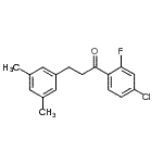 structure of CAS# 898780-96-6, 1-(4-Chloro-2-fluorophenyl)-3-(3,5-dimethylphenyl)-1-propanone;4'-chloro-3-(3,5-dimethylphenyl)-2'-fluoropropiophenone