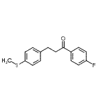 structure of CAS# 898781-18-5, 1-(4-Fluorophenyl)-3-[4-(methylsulfanyl)phenyl]-1-propanone;4'-fluoro-3-(4-thiomethylphenyl)propiophenone