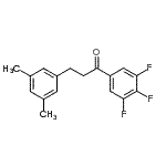 结构式 CAS# 898781-19-6, 3-(3,5-二甲基苯基)-1-(3,4,5-三氟苯基)-1-丙酮