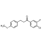 结构式 CAS# 898781-42-5, 1-(4-氯-3-氟苯基)-3-[4-(甲硫基)苯基]-1-丙酮