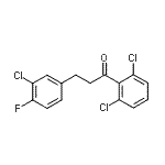 structure of CAS# 898781-43-6, 3-(3-Chloro-4-fluorophenyl)-1-(2,6-dichlorophenyl)-1-propanone;3-(3-Chloro-4-fluorophenyl)-2',6'-dichloropropiophenone