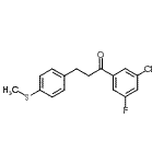 结构式 CAS# 898781-63-0, 1-(3-氯-5-氟苯基)-3-[4-(甲硫基)苯基]-1-丙酮