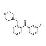 结构式 CAS# 898781-70-9, (3-溴苯基)[2-(4-硫代吗啉基甲基)苯基]甲酮