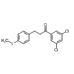 结构式 CAS# 898781-75-4, 1-(3,5-二氯苯基)-3-[4-(甲硫基)苯基]-1-丙酮