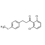structure of CAS# 898781-85-6, 1-(2,6-Dichlorophenyl)-3-[4-(methylsulfanyl)phenyl]-1-propanone;2',6'-dichloro-3-(4-thiomethylphenyl)propiophenone