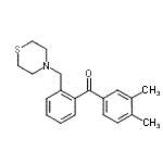 structure of CAS# 898781-90-3, (3,4-Dimethylphenyl)[2-(4-thiomorpholinylmethyl)phenyl]methanone;3,4-dimethyl-2'-thiomorpholinomethyl benzophenone
