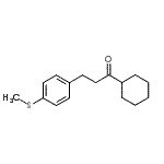 structure of CAS# 898781-93-6, 1-Cyclohexyl-3-[4-(methylsulfanyl)phenyl]-1-propanone;cyclohexyl 2-(4-thiomethylphenyl)ethyl ketone