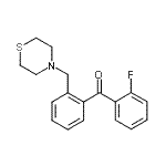 结构式 CAS# 898782-02-0, (2-氟苯基)[2-(4-硫代吗啉基甲基)苯基]甲酮