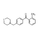 结构式 CAS# 898782-22-4, (2-甲基苯基)[4-(4-硫代吗啉基甲基)苯基]甲酮