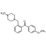 structure of CAS# 898782-80-4, (4-Methoxyphenyl){2-[(4-methyl-1-piperazinyl)methyl]phenyl}methanone;4'-methoxy-2-(4-methylpiperazinomethyl) benzophenone