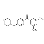 structure of CAS# 898782-81-5, (3,5-Dimethylphenyl)[4-(4-thiomorpholinylmethyl)phenyl]methanone;3,5-dimethyl-4'-thiomorpholinomethyl benzophenone