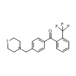 structure of CAS# 898782-96-2, [4-(4-Thiomorpholinylmethyl)phenyl][2-(trifluoromethyl)phenyl]methanone;4'-thiomorpholinomethyl-2-trifluoromethylbenzophenone