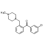 structure of CAS# 898783-05-6, (3-Chlorophenyl){2-[(4-methyl-1-piperazinyl)methyl]phenyl}methanone;3'-Chloro-2-(4-methylpiperazinomethyl) benzophenone
