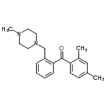 structure of CAS# 898783-15-8, (2,4-Dimethylphenyl){2-[(4-methyl-1-piperazinyl)methyl]phenyl}methanone;2,4-dimethyl-2'-(4-methylpiperazinomethyl) benzophenone