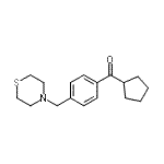 structure of CAS# 898783-32-9, Cyclopentyl[4-(4-thiomorpholinylmethyl)phenyl]methanone;cyclopentyl 4-(thiomorpholinomethyl)phenyl ketone