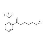 结构式 CAS# 898783-66-9, 6-氯-1-[2-(三氟甲基)苯基]-1-己酮