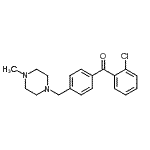 structure of CAS# 898783-87-4, (2-Chlorophenyl){4-[(4-methyl-1-piperazinyl)methyl]phenyl}methanone;2-chloro-4'-(4-methylpiperazinomethyl) benzophenone